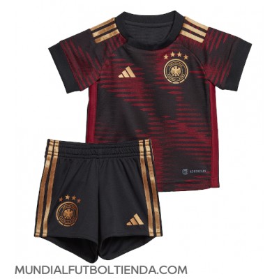 Camiseta Alemania Segunda Equipación Replica Mundial 2022 para niños mangas cortas (+ Pantalones cortos)